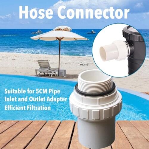 For 5CM Pipe 1.5/2 Inch Hose Adapter Durable Corrosion Resistant Hose Connector Water Pipe Joint For Swimming Pool Accessories