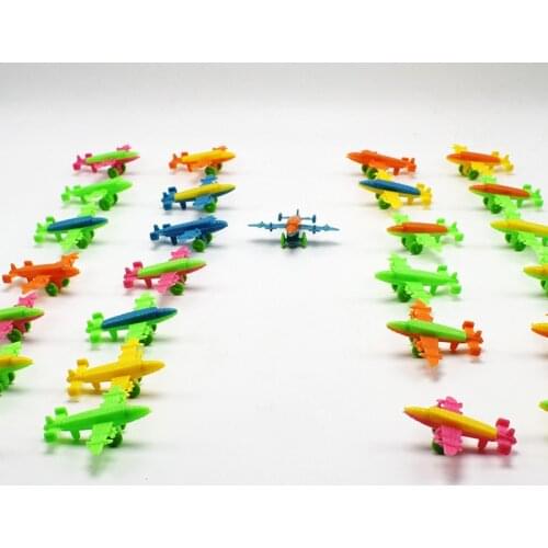 Mini plastic toy wheels can slide model fighter bomber model spaceship ship Childrens gift toys 10pcs Free shipping