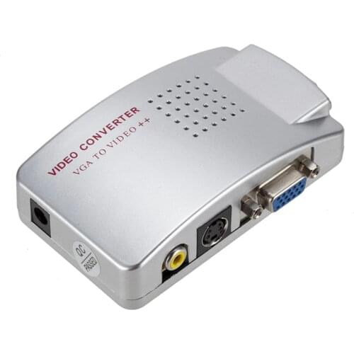 PC To TV VGA TO AV Computer To Video RCA Video Converter To Send Accessories OEM