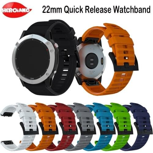 22MM Watchband Strap for Garmin Fenix 5/5 Plus 6/6 Pro Smart Watch Quick Release Easyfit Wrist For Garmin Forerunner 935 945