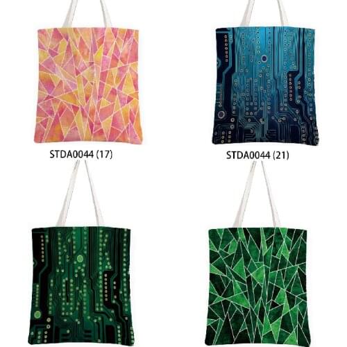 Geometric striped lattice pouch stationery organizer Cosmetic bag organizer womens bags cheap packaging Storage organizer bags