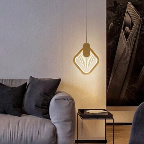 Nordic Bedside Small Chandelier Bedroom Long Line Light Luxury Modern Minimalist Net Red Personality Master Bedroom Led Lights