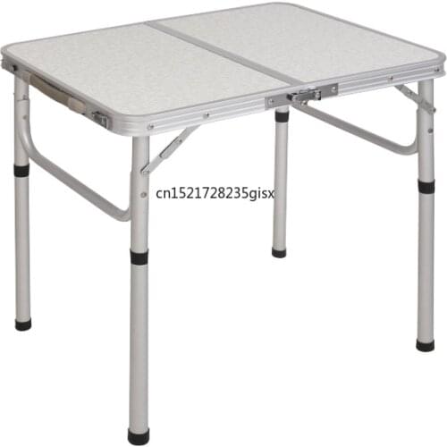 Lightweight Aluminum Folding Camping Table with Handle Laptop Bed Desk Portable Adjustable Outdoor Tables BBQ Simple Water-proof