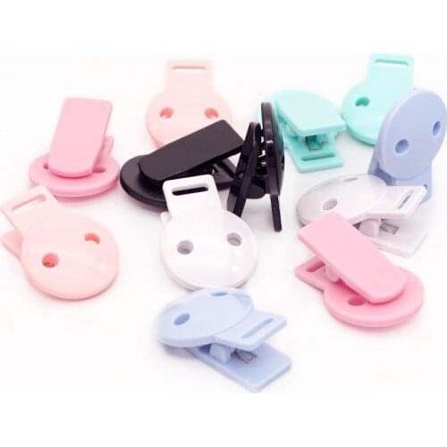 SUTOYUEN 5pcs Round Head Plastic Pacifier Clips With Gripping Teeth For DIY Beads Nipple Chain Anti-Off Clip Accessories