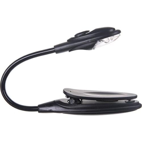 Reading Light LED Book Light Stepless Brightness Micro USB Rechargeable Clip On Lamp with Flexible Goose Neck