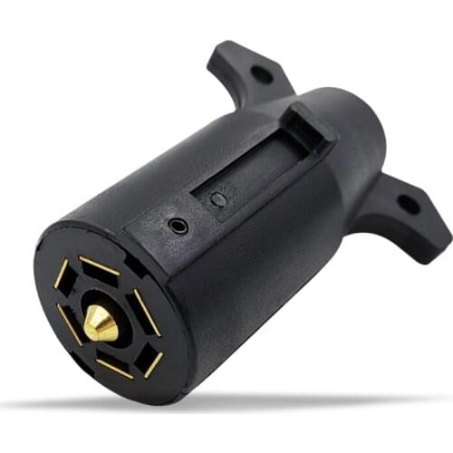 U90C Waterproof 12V 7 Way Round RV Blade 7 Pin Towing Car Trailer Side Replacement Plug Durable Connector Socket Adapter