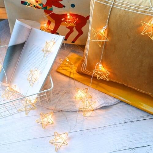 1.5M Moon Star LED String Lights Holiday Lighting Fairy Garland For Christmas Tree Wedding Party Ramadan Decorations