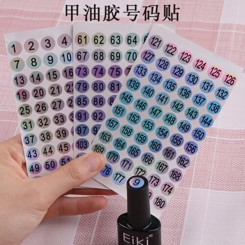 10 sheets/pack 1cm round Numbers sticker from 1-60 each 10 Sheets Number Round printed self-adhesive sticker Letter Labels Tags