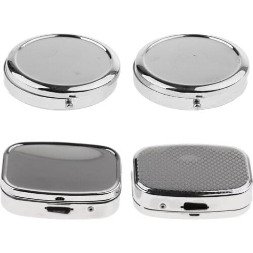 4 Pieces 2/3 Slots Vitamin Medicine Tablet Box Pill Storage Cases for Pocket 2.03x1.64x0.55 inch