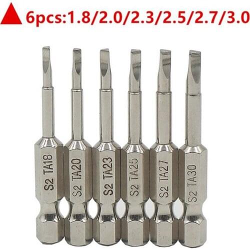 6PCS Triangle Head Security Screwdriver Tool Triangular for Bit Toys 1/4" 50mm
