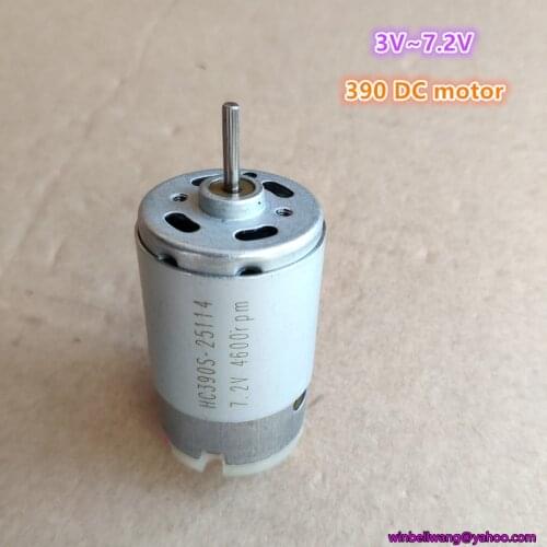 Brand new 390 motor HC390 large torque 7.2V 4600r/min Micro DC motor HC390S-25114 in stock