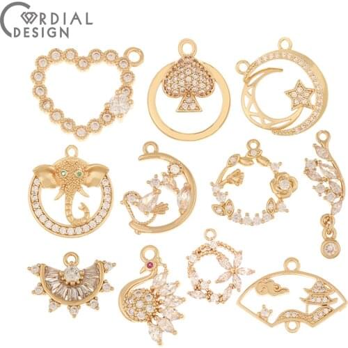 Cordial Design 6Pcs Jewelry Accessories/Choose/DIY Charms/Hand Made/CZ Earrings Pendant/Jewelry Findings & Components