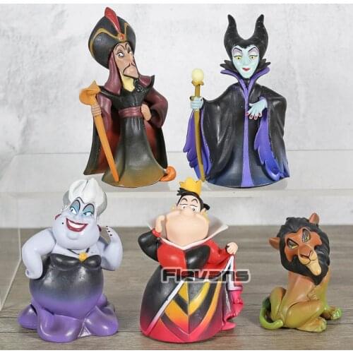 Banpresto Characters World Collectible Figure Villains Collection Malefice Ursula The Red Queen Scar Jafar 5pcs/set