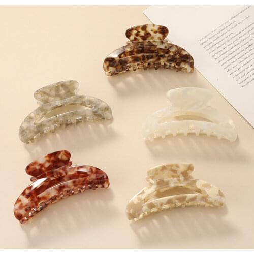 Oversized Big Acetate Hair Claw Clip Fashion Women Girls Hair Accessories Bath Clip Ponytail Clip Shark Clip Hairpins Hair Crab