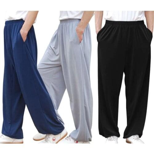 Unisex summer black/blue/gray martial arts wushu bloomers tai chi trousers kung fu yoga taijiquan pants