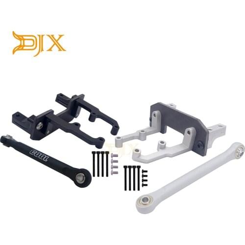 DJX RC 1/10 TRUCK AXAIL SCX10-II AR44 AXLE Aluminum Servo Mount Carbon Holder Steering Link Fit 90046 90047