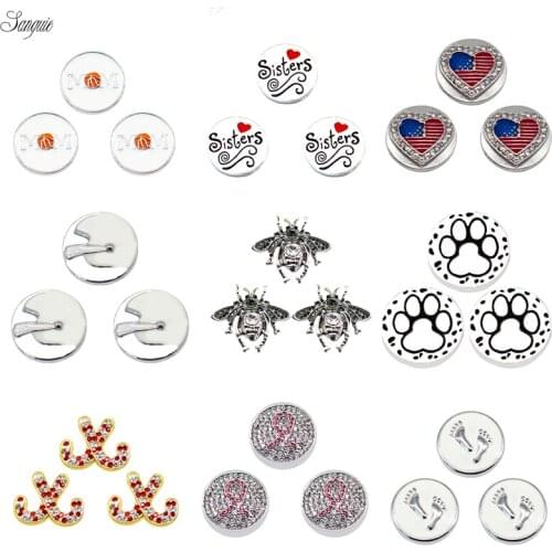 For 18mm Ginger Snaps Button Bracelet Necklace pendant Jewelry Hot Sale starfish Metal snap Enamel swan Snap Button rhinestone
