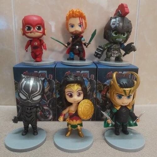 Disney Marvel Spiderman Loki Action Figures PVC Model Dolls Thor Thanos Ironman Collection Blind Box Kids Toys Christmas gifts
