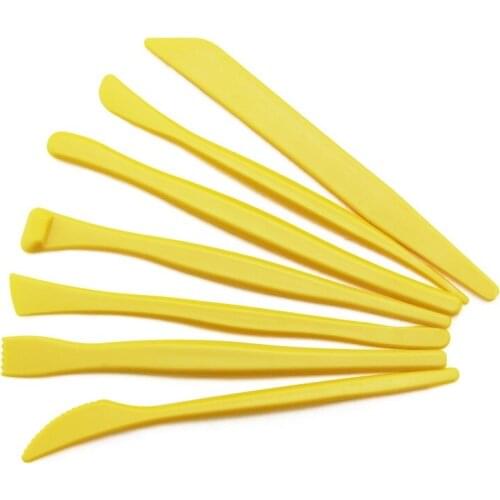 Pottery tools plastic 7-piece set of soft clay DIY sculpture clay sculpture tools face sculpture hand-made doll making tools