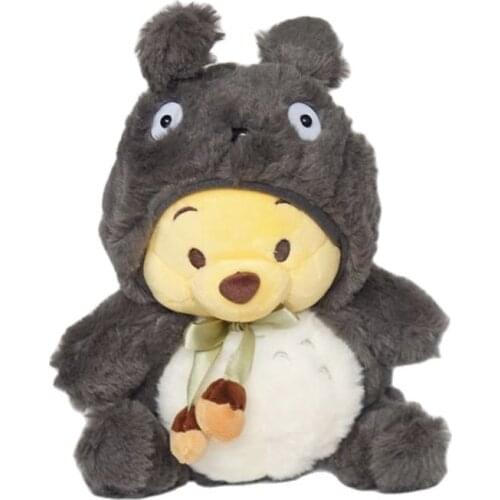 20cm Animal Stuffed Cute Pooh Bear Cosplay Totoro Plush Toys Kawaii Winnie the Pooh Plush Dolls Gifts for Children Kids