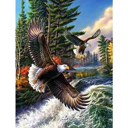 Full Square/Round Drill 5D DIY Diamond Painting "Animal Eagle" 3D Rhinestone Embroidery Cross Stitch 5D Home Decor