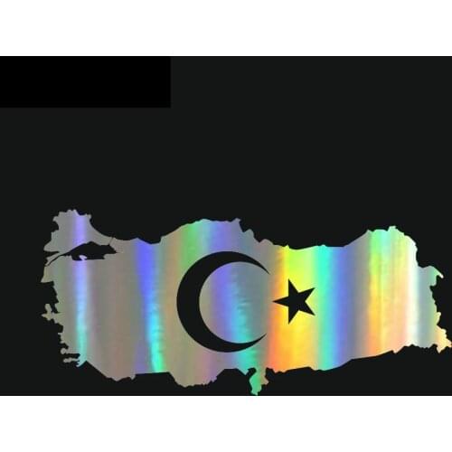 Creative Turkey Map Country Flag Car Sticker Accessories Vinyl PVC 18cm*8cm Motorcycle Waterproof Windshield Car Styling Decal