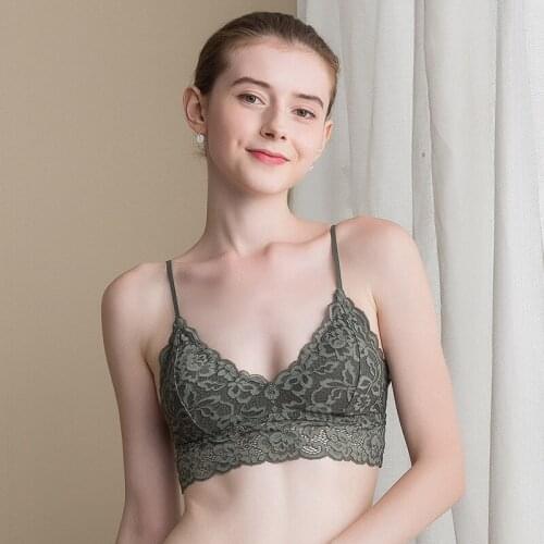 GUIYI Summer Thin Triangle Cup Bra Sexy Silk Underwear Comfortable,breathable Without Steel Ring