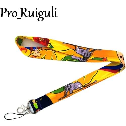 30pcs Little prince Neck Strap Lanyard keychain Mobile Phone ID Badge Holder Rope Key Chain Keyrings cosplay Accessories Gifts