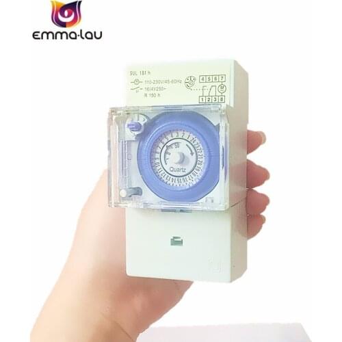 AC 110V 220V 16A Mechanical Timer 30 Mins-24 Hours Programmable Timer Switch Din Rail Timers Measurement Analysis
