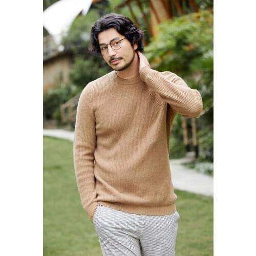 Zhili Mens Winter Pullover Sweater with 100% Merino Wool