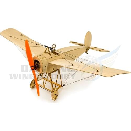 Micro Balsawood Airplane Kit Fokker-E Aircraft Model 420mm Wingspan Electric Remote Control Aeroplane for Indoor Park Fly K8
