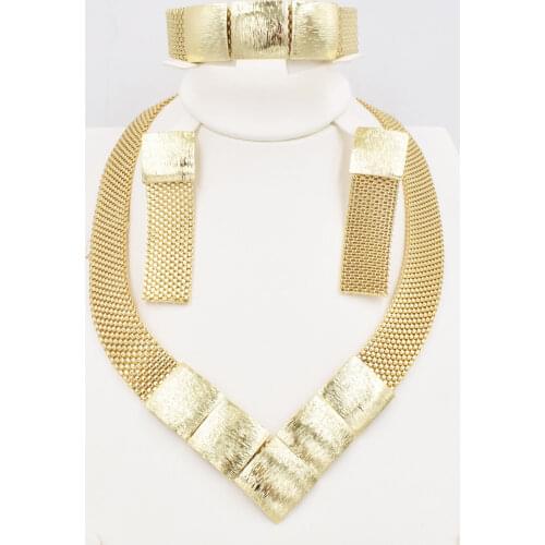 Dubai Gold Jewelry Sets Nigerian Wedding African Beads Crystal Bridal Jewellery Set Rhinestone Ethiopian Jewelry parure