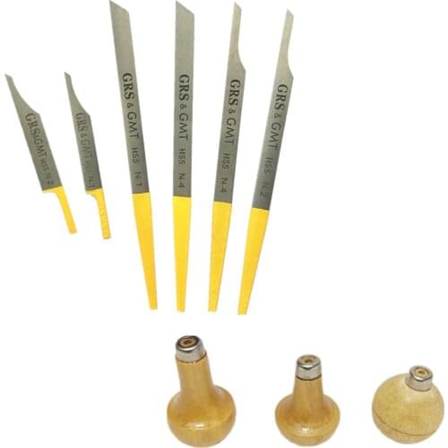 Jewelry Graver Knives with 3Pcs Wood Handles