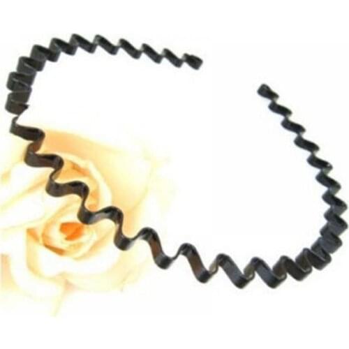 Hot Sale Mens Women Hair Styling Tools Unisex Black Simple Wavy Hair Head Hoop Band Sport Headband Hairband Hair Accessories