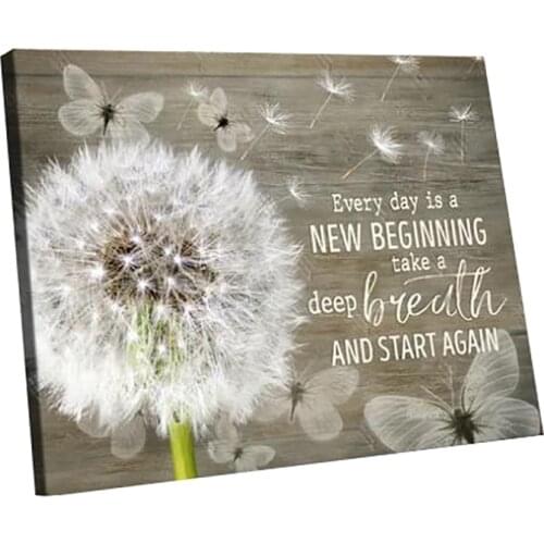 Dandelion Canvas Painting Rustic Home Decor Wall Pictures For Living Room Kitchen Decoration Landscape Poster Grass Plant Prints