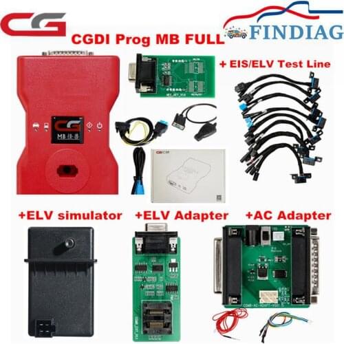 Latest CGDI Prog MB Online Activation With Mileage Repair CGDI MB Programmer for Benz ELV Simulator/ELV Adapter/AC/ Test Line