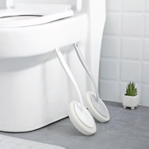 1pc Hand-held Sponge Cleaning Brush Bath Brush Ceramic Tile Kitchen Descaling Pot Brush Floor Brush Replaceable Sponge