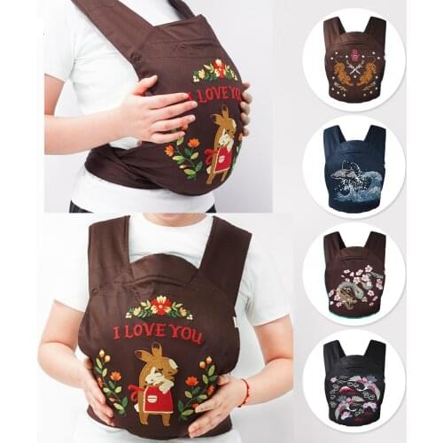 Sling baby carrier backpack 0-30 month ergonomic Embroidery pattern newborns baby wrap front kangaroo carrier wraps Waist Belt