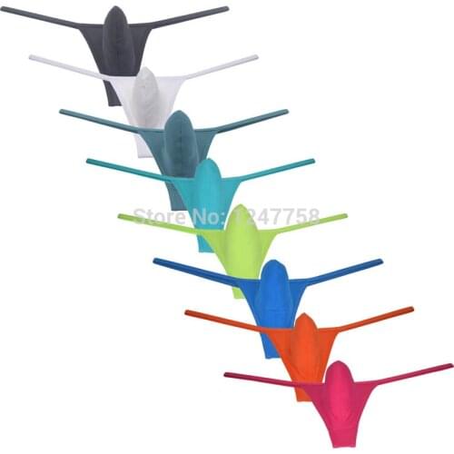 Sexy Men Underwear Mens G String Mini T-back Mankini Tangas Bulge Micro Thong Men Jockstrap Male Lingerie Tanga Hombre