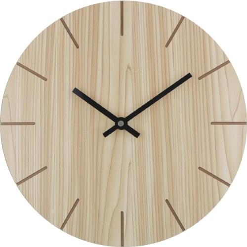 Modern Design Wall Clock Round Wooden Digital Wall Clock Fashion Silent Living Room Wall Decor Home Decoration Watch Wall Gift