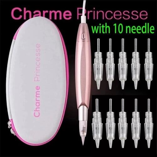 Dermografo Charme Princess Tattoo Pen Microblading Princesse Rotary Tattoo Machine for Eyebrow Lip Eyeliner Tattoo Machine