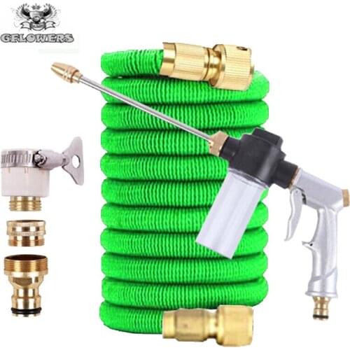 2020New telescopic hose water gun light and wear resistant magic high pressure watering hose water gun car wash foam water gun