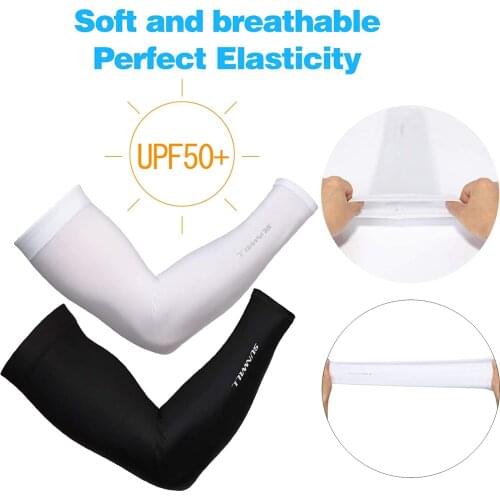 Cycling Fishing Arm Sleeves Anti-UV Sun Protection Cooling Sleeves for Men Women Tattoo Cover Up Driving Jogging Golfing Riding
