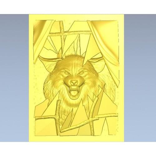 High quality New 3D model for cnc 3D carved figure sculpture machine in STL file wolf_1
