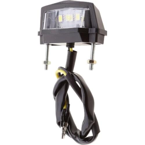 Motorcycle 3 LED Rear Tail Stop White Light Lamp For Braking/License Plate Light For Yamaha/Honda/Kawasaki/Suzuki ATV Quad Etc