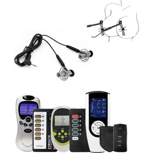 Female Breast Stimulator Nipple Clamp Electro Shock Sex Toys Electrical Stimulation Massage Clitoris Nipple Clamps For Lesbian