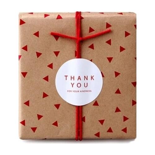 100pcs/lot Round "Thank You" Letter Gift Seal Sticker packaging label Adhesive Stickers(tt-4259)