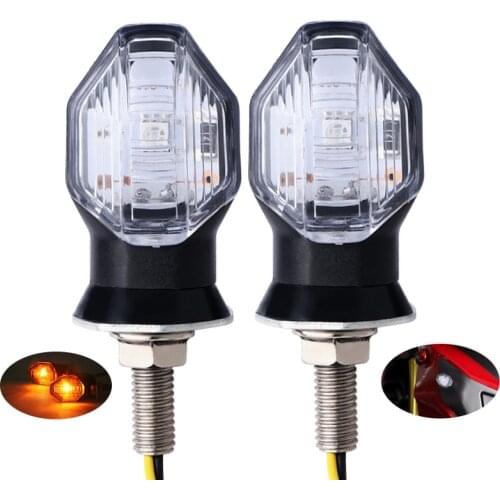 2PCS Mini Motorcycle LED Turn Signal LED Sequential Turn Signals Indicators Universal 12V for Honda for Suzuki for Yamaha