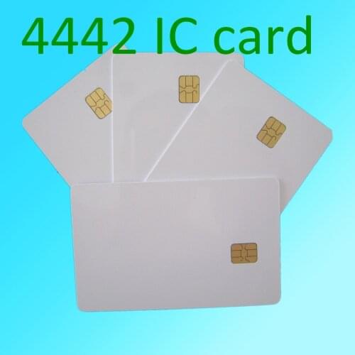 20 PCS white inkjet printable PVC IC with SLE 4442 card ISO 7816 blank Smart contact IC card