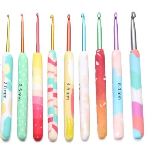 25-6mm New Weave Tools Handmade Yarn Crochet Knitting Needles Sewing Braid Sewing Hand Crochet Hooks Ceramic aluminum
